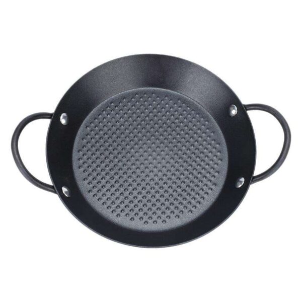 Diecast Non-Stick Hot Plate Pan – 1200g Heavy Duty Frying Pan with Dual Handles, Korean-Style Thickened Cast Iron Teppanyaki Plate Home Commercial Use