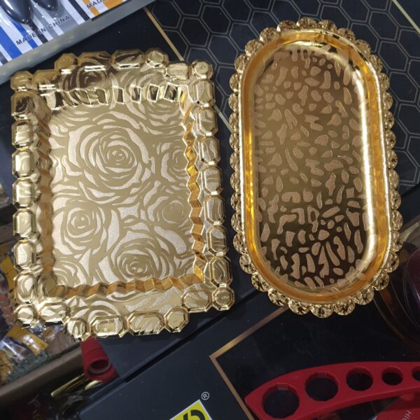 Aesthetic Gold Tray Arabic Gold Tray Serving Gold Tray Stainless Steel Arabic Tray imported and high quality