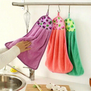 Pack of 3 - Hanging Kitchen Towel, Kitchen Cloth, Kitchen Cleaning Cloth, Kitchen Hand Towels, Kitchen Cleaning Cloth, Hanging Towels, Dishwashing Cloths