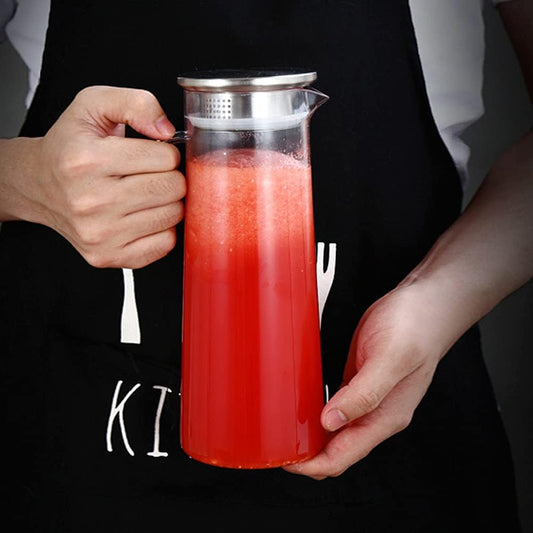 1 Liter Acrylic Water Jug with Handle and Lid -- Durable & Stylish