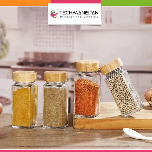 120ml Salt & Pepper Spice Dispensers with Wooden Lids
