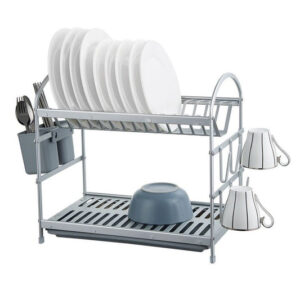 2 Tier Aluminum Dish Drying Rack