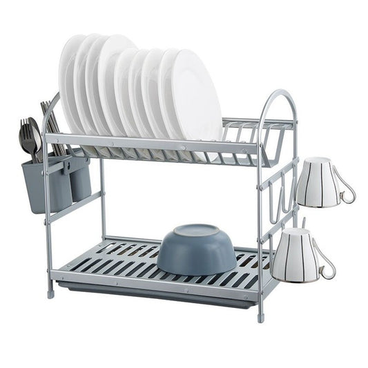2 Tier Aluminum Dish Drying Rack