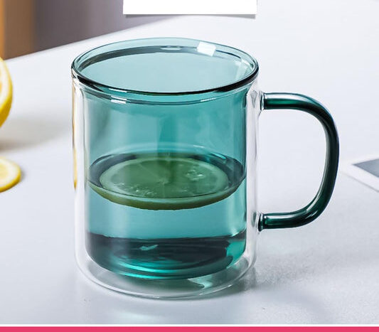 250ml Double Wall Glass Mug
