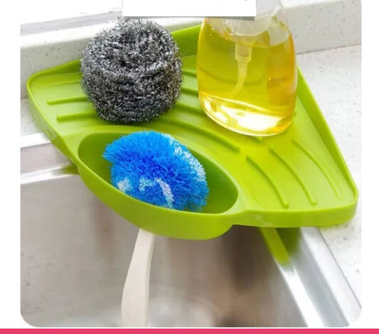 Sink Corner Rack with Tray Storage Organizer