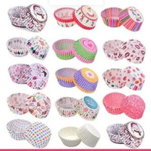 100 Piece's Random Print Disposable Cupcake Liners