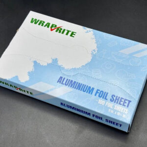 WrapRite Pack of 100 - Pop-Up Aluminum Foil Wrap Sheets - 9" x 10.75"