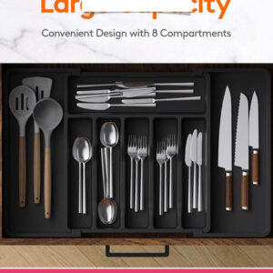 Multi Compartments Foldable Cutlery Holder