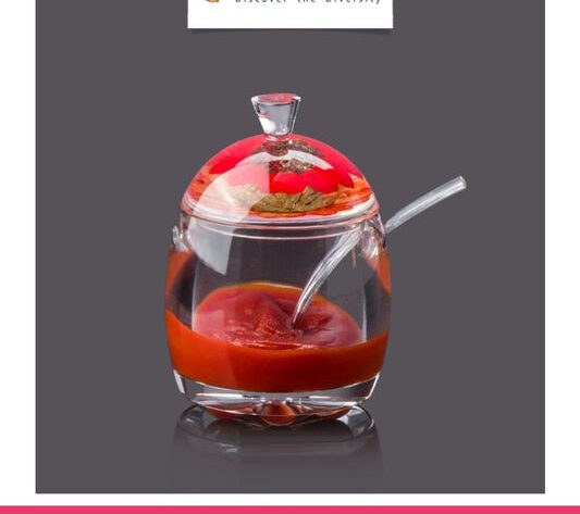 Acrylic Convenient Jam Jar, Clear Seasoning Box