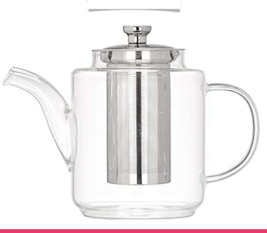 Borosilicate Glass Teapot with Stainless Steel Infuser
