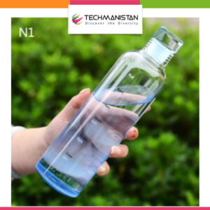 Clear Glass Water Bottle with Time Marker Cover
