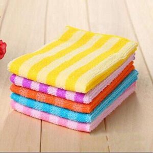 Pack of 5 Microfiber Kitchen Towels -- High Absorbency & Fast Drying