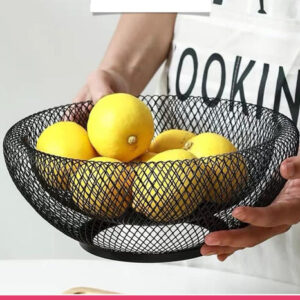 Dual Mesh Fruit Basket Nordic Round Storage Table Basket