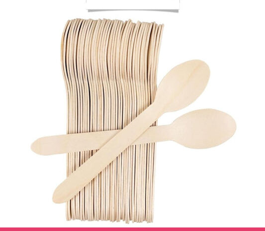 Pack of 36 - Disposable Wooden Spoons Wooden Utensils