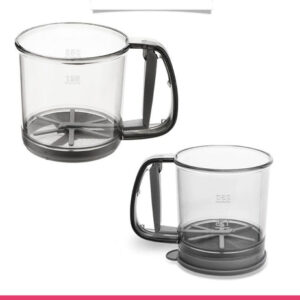 Handheld Plastic Flour Shaker Mesh Flour Sifter