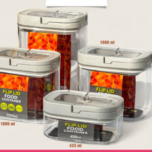 Set of 4 - Fliplock Food Storage Container