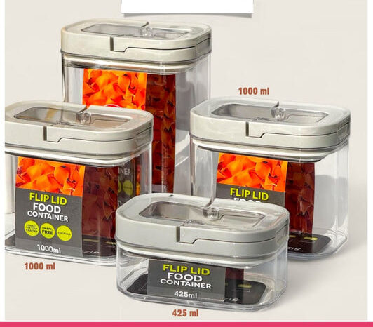 Set of 4 - Fliplock Food Storage Container
