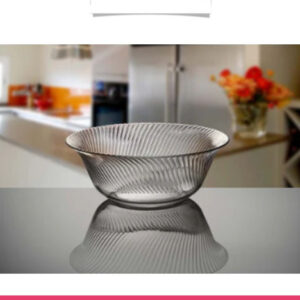 Set of 2 - Diamond Glass Serving Bowls