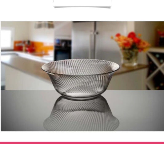 Set of 2 - Diamond Glass Serving Bowls