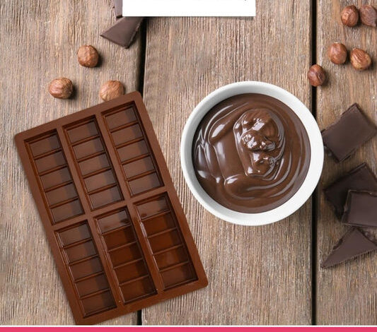 6-Cavity Silicon Chocolate Bar Mold