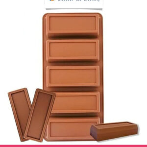 5-Cavity Silicon Chocolate Bar Mold