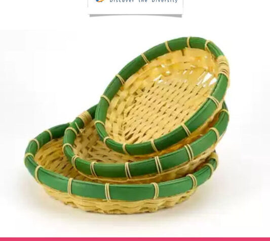 Round Bread Basket, Round Eco-Friendly Fruit & Bread Tray