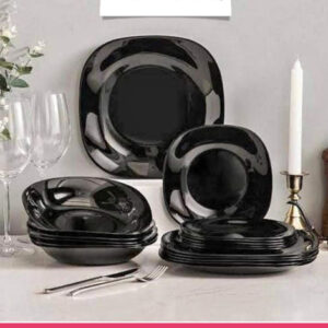 Luxury Black Marble Dinner Plate Set