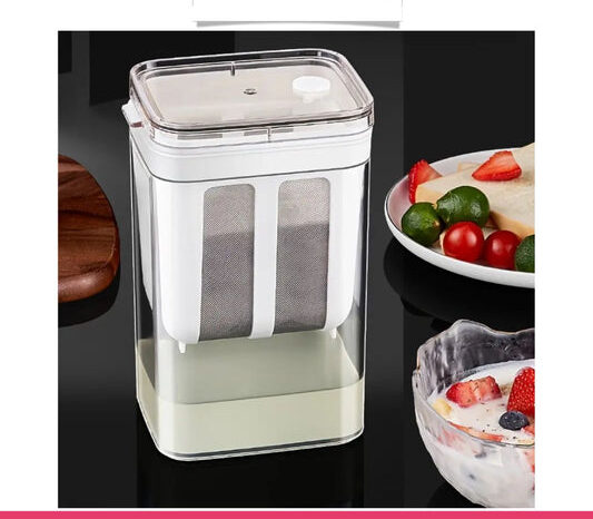 Fine Mesh Stainless Steel Yogurt Strainer with Lid