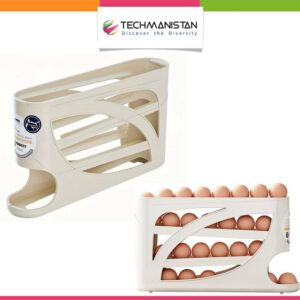 4Tier Eggs Dispenser, Egg Rolling Fridge Organizer