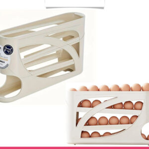 4Tier Eggs Dispenser, Egg Rolling Fridge Organizer