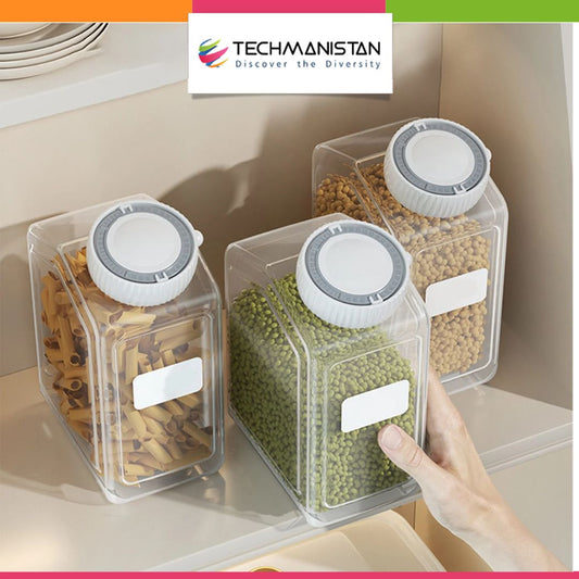 Airtight Food Storage Container with Rotating Cap