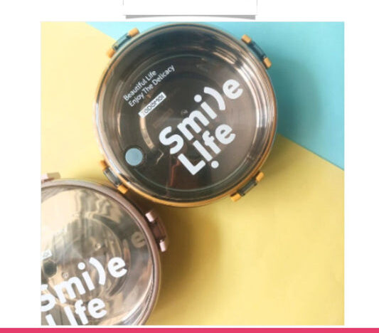 Stainless Steel Round Smile Life Lunch Box