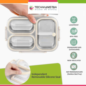 3 Compartment Insulated Lunch Box