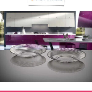 Set of 6 Diamond Curry Plates Clear Glass Salan Plates