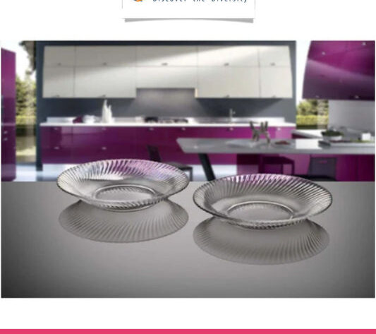 Set of 6 Diamond Curry Plates Clear Glass Salan Plates