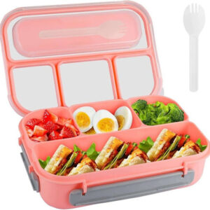 Kids Bento Lunch Box with Fork -- Leakproof & Safe