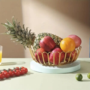 Metal Wire Fruit Basket Holder for Kitchen Countertop