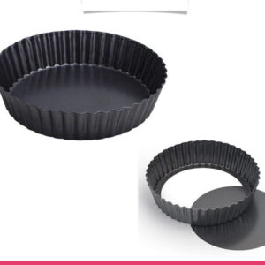 Nonstick & Quick Release Coating Loose Bottom Quiche Tart Pan