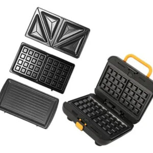 Sandwich Waffle Maker with 3-in-1 Attachments