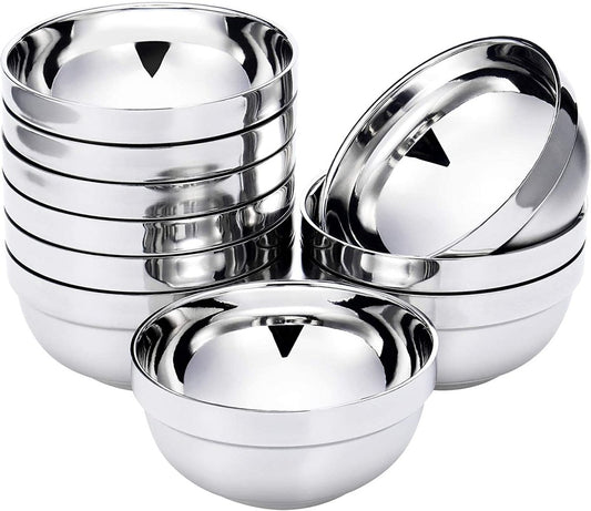 Set of 10 - Double Layer Heat Insulated Bowl