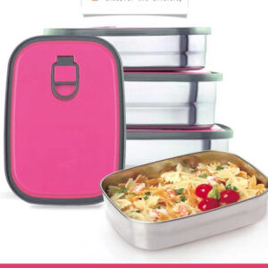 Set of 3 Stainless Steel Lunch Box, Bento Box