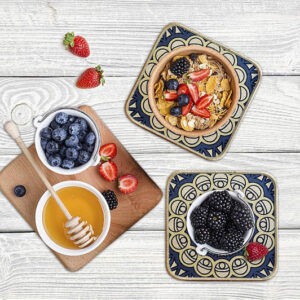 Set of 6 - Random Design Mandala Pattern Placemats