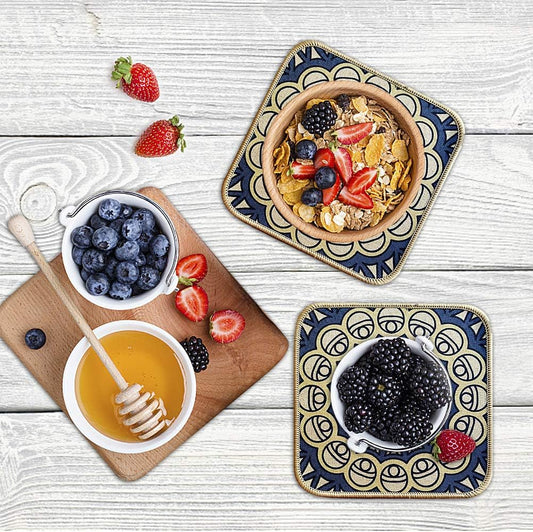 Set of 6 - Random Design Mandala Pattern Placemats