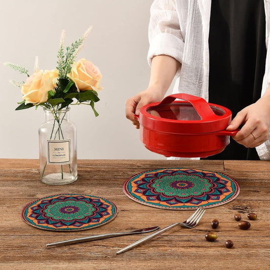 Set of 6 - Random Design Mandala Pattern Placemats