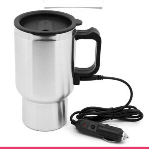 Stainless Steel Electric Coffee Heating Mug with Car Plugin
