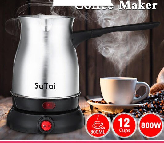 Stainless Steel Electric Coffee Pot - 800ml