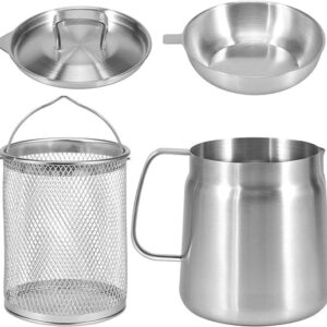 Stainless Steel Oil Pot with Strainer and Frying Basket
