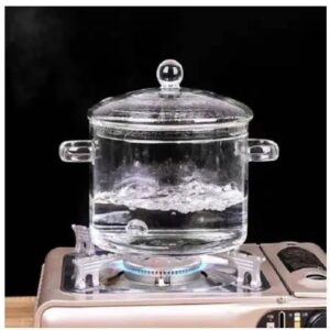 Stovetop Glass Cooking Pot with Lid